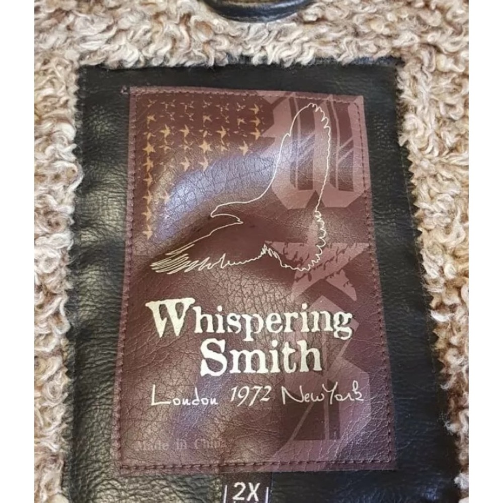 Whispering Smith Men’s Brown Biker Jacket 2XL mint condition like new - Picture 3 of 9